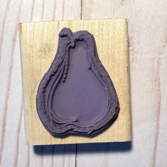 5/20$ RUBBER STAMP pear - Picture 2 of 2